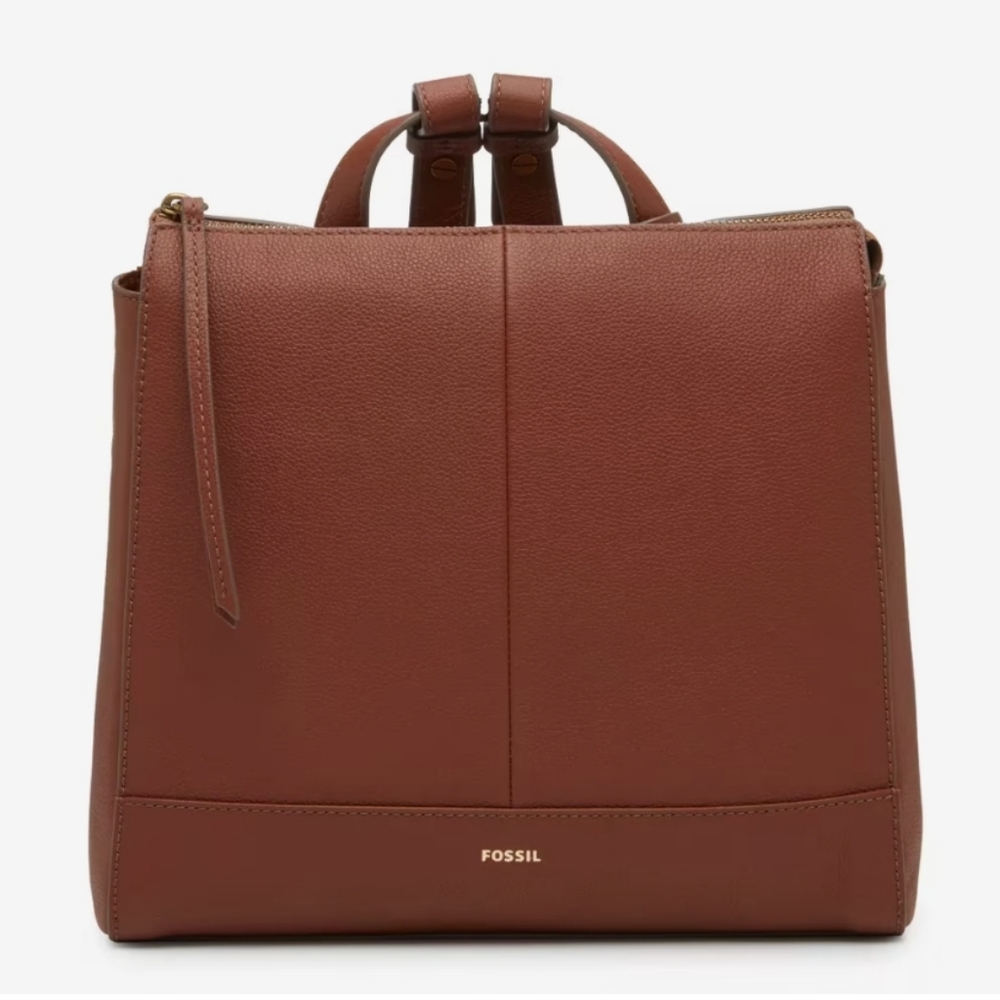Fossil Elina Convertible Leather Small Backpack